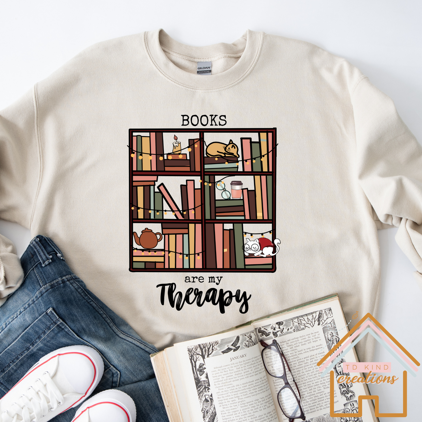 B1 - Books Are MY Therapy- HTV PRINT ONLY