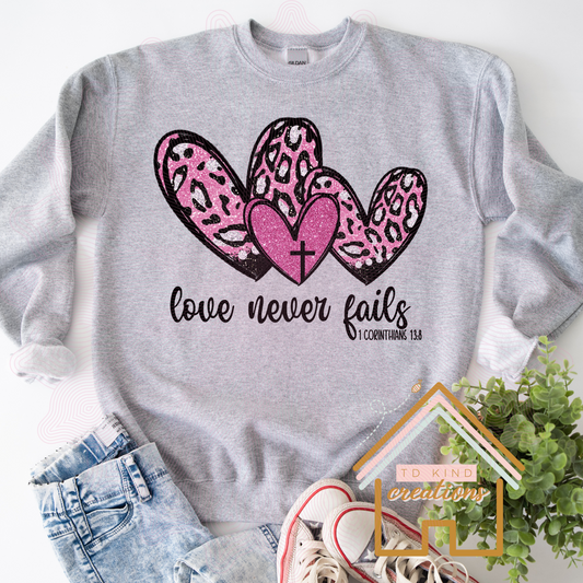 F15- Love Never Fails - HTV PRINT ONLY