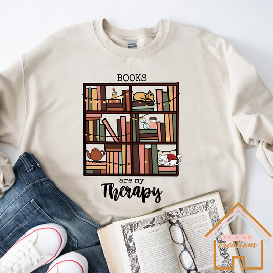 B1 - Books Are MY Therapy- HTV PRINT ONLY