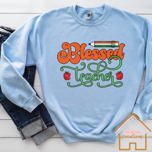 T8 - Blessed Teacher - HTV PRINT ONLY