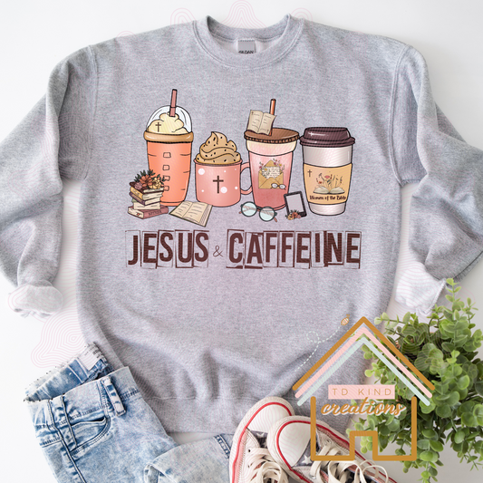 F8- Faith Coffee Cups Jesus + Cafffeine - HTV PRINT ONLY