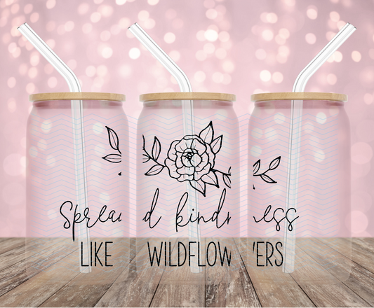 KINDNESS WILDFLOWER BEER GLASS